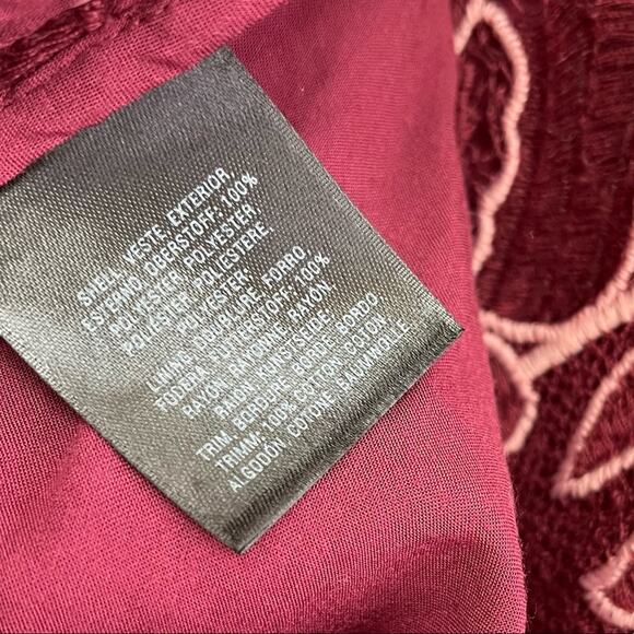 Anthropologie Lace Column Sheath Dress Red Burgundy - Picture 9 of 9